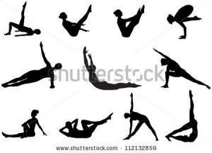 stock-vector-eleven-pilates-silhouettes-of-working-out-and-stretching-on-the-white-background-112132859