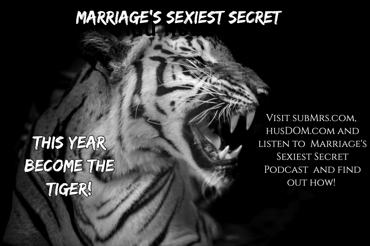Marriage's Sexiest Secret, D|s-M, Married Dominance and Submission, Marital Relationship Accessory, Marital Intimacy, Year of the Tiger, How to have sex with the lights on, subMrs, husDOM